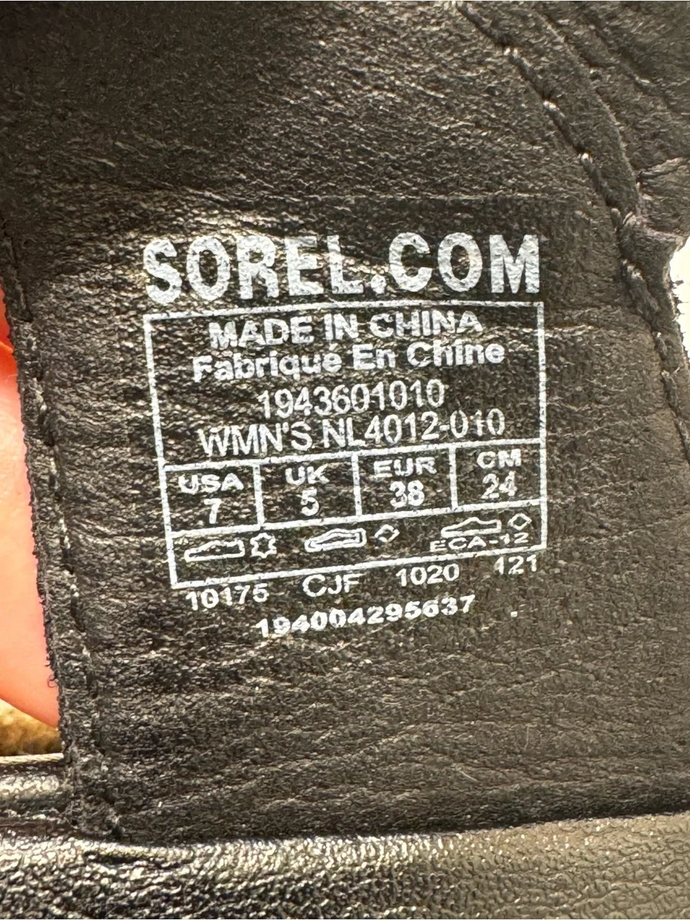 Sorel Cameron Flatform Black Leather Espadrille Sandal Sz 7